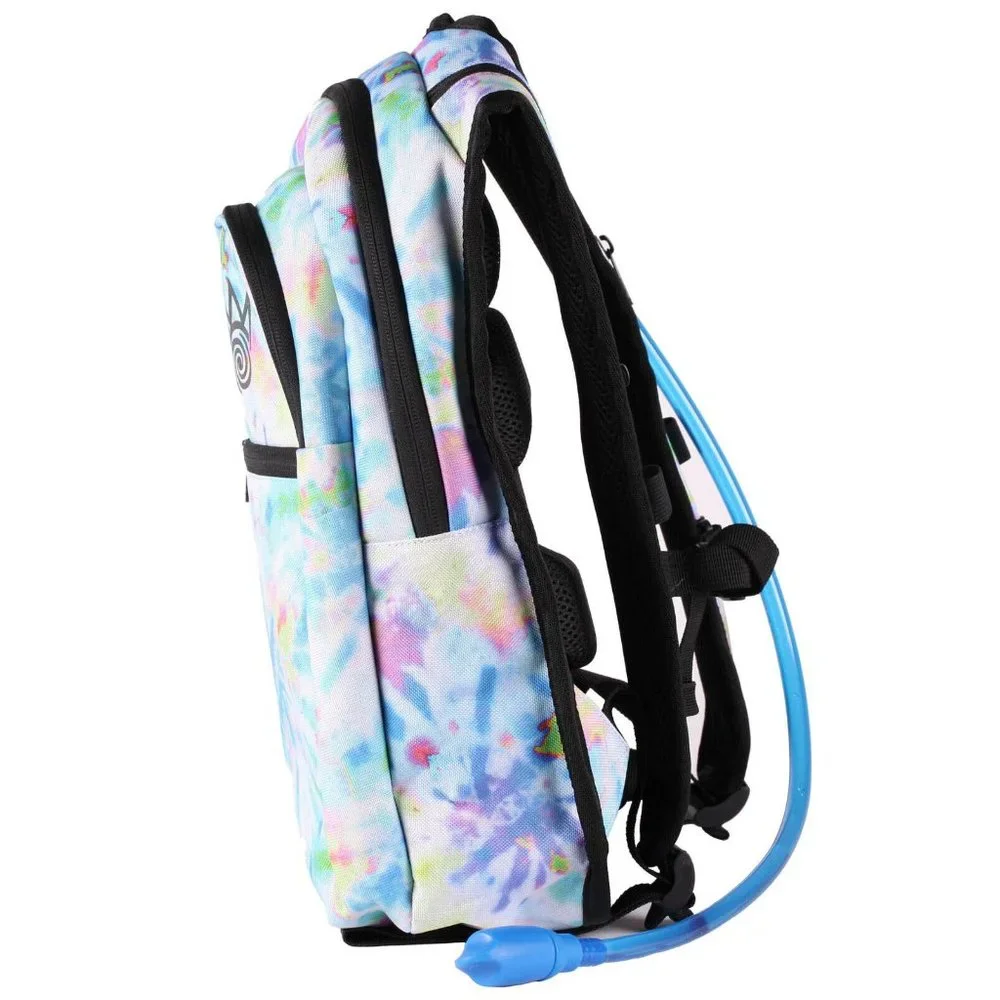 Blacklight Reactive Tie Dye Hydration Bag Water Backpack Bladder Pack 2L Bag NWT